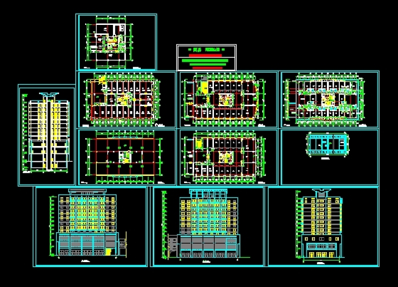 一套12层综合<a href=https://www.yitu.cn/su/8159.html target=_blank class=infotextkey>楼</a>施工图