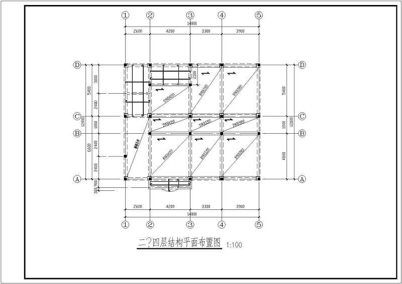 某<a href=https://www.yitu.cn/su/7872.html target=_blank class=infotextkey>地</a>四层底框结构住宅<a href=https://www.yitu.cn/su/8159.html target=_blank class=infotextkey>楼</a>结构方案图