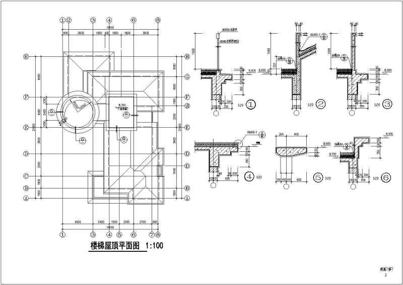 两层带天台独立豪华别墅详细cad施工<a href=https://www.yitu.cn/su/7590.html target=_blank class=infotextkey>设计</a>图