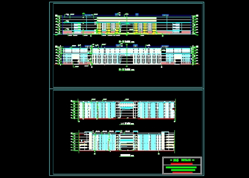 某教学<a href=https://www.yitu.cn/su/8159.html target=_blank class=infotextkey>楼</a>建筑立面图