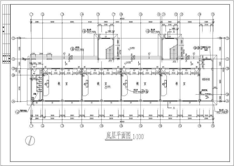 某中学六层综合教学<a href=https://www.yitu.cn/su/8159.html target=_blank class=infotextkey>楼</a>建筑集结构<a href=https://www.yitu.cn/su/7590.html target=_blank class=infotextkey>设计</a>施工图