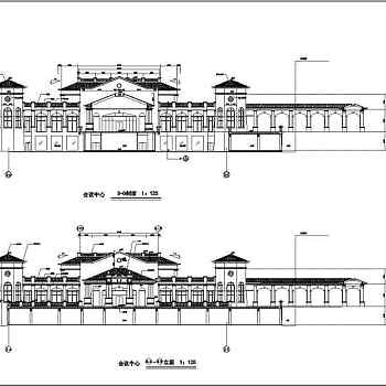 某地一层框架结构会所建筑设计施工图纸