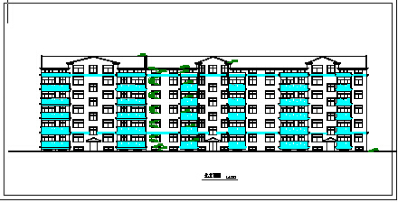 某<a href=https://www.yitu.cn/su/7987.html target=_blank class=infotextkey>小区</a>5层砖混结构住宅<a href=https://www.yitu.cn/su/8159.html target=_blank class=infotextkey>楼</a>建筑方案图