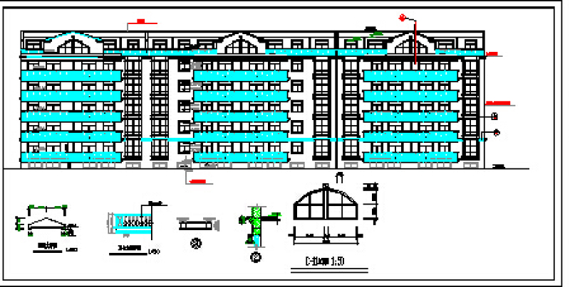 某<a href=https://www.yitu.cn/su/7987.html target=_blank class=infotextkey>小区</a>5层砖混结构住宅<a href=https://www.yitu.cn/su/8159.html target=_blank class=infotextkey>楼</a>建筑方案图