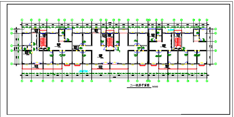 某<a href=https://www.yitu.cn/su/7987.html target=_blank class=infotextkey>小区</a>5层砖混结构住宅<a href=https://www.yitu.cn/su/8159.html target=_blank class=infotextkey>楼</a>建筑方案图