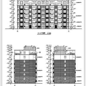 某地六层砖混结构住宅楼建筑设计施工图（含建筑在线LOGO）