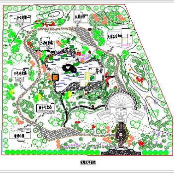 某休闲区园林规划平面图