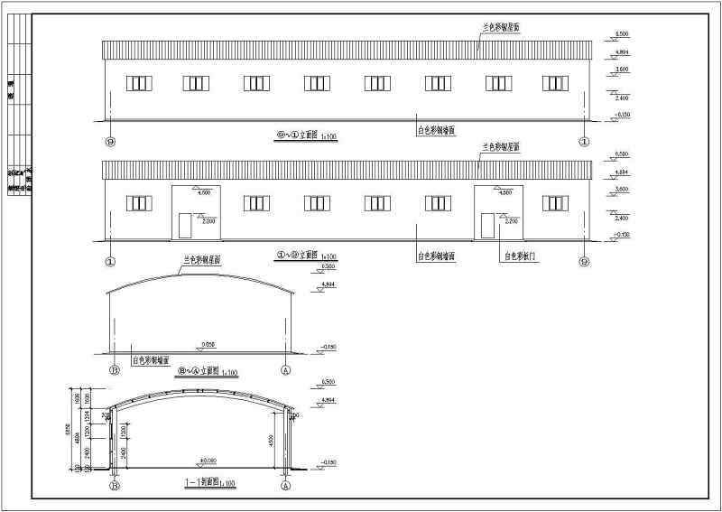 某地单层轻钢结构厂房结构设计施工图