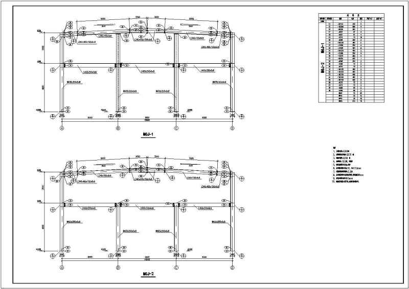 某二层轻<a href=https://www.yitu.cn/su/8096.html target=_blank class=infotextkey>钢结构</a>厂房建筑、结构<a href=https://www.yitu.cn/su/7590.html target=_blank class=infotextkey>设计</a>施工图