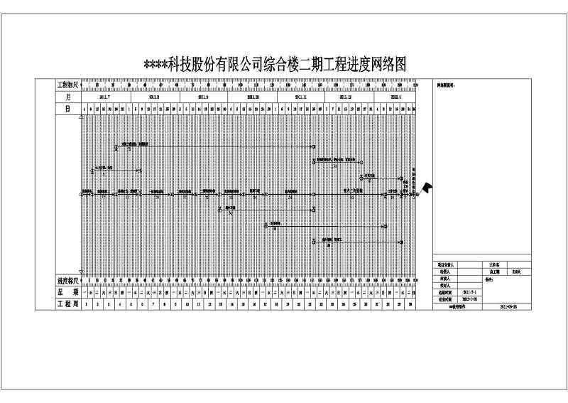 综合<a href=https://www.yitu.cn/su/8159.html target=_blank class=infotextkey>楼</a>工程施工进度横道图网络图CAD版