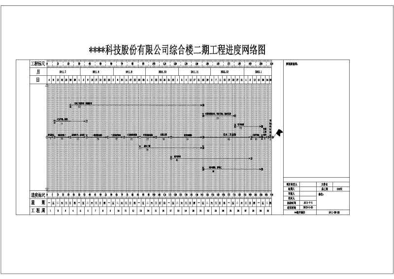 综合<a href=https://www.yitu.cn/su/8159.html target=_blank class=infotextkey>楼</a>工程施工进度横道图网络图CAD版