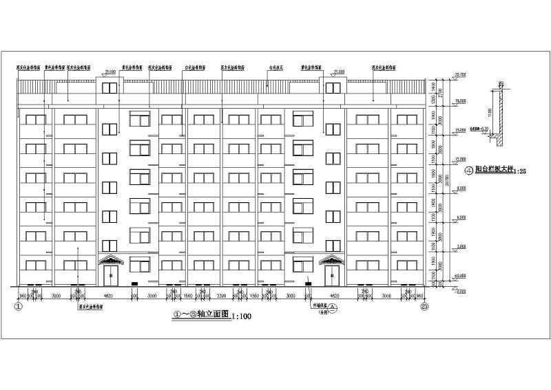 某<a href=https://www.yitu.cn/su/7872.html target=_blank class=infotextkey>地</a>六层砖混结构住宅<a href=https://www.yitu.cn/su/8159.html target=_blank class=infotextkey>楼</a>建筑结构施工图