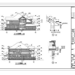 浙江省杭州市某二层楼别墅建筑设计施工图