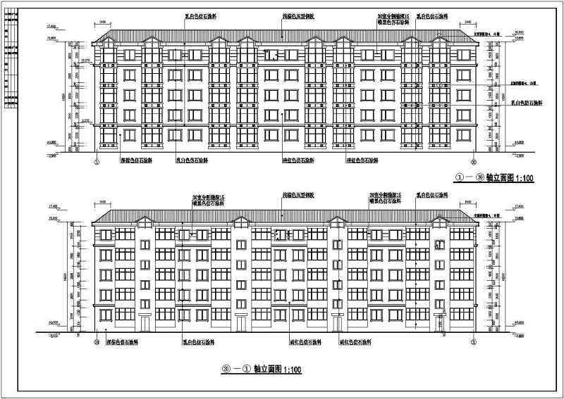 某小区五层砖混结构住宅楼建筑设计施工图