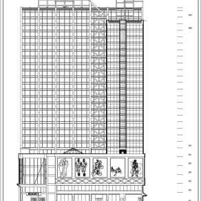某高层商住一体综合楼建筑设计cad施工图