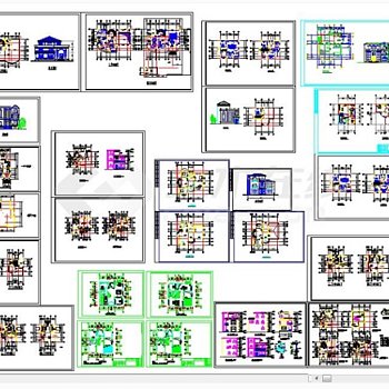 很全面的300多套新农村自建房住宅小别墅设计CAD资料合集