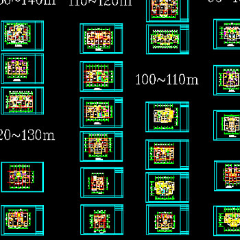 我收集200个CAD户型图