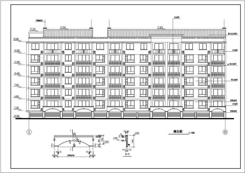 某六层砖混结构住宅<a href=https://www.yitu.cn/su/8159.html target=_blank class=infotextkey>楼</a>建筑<a href=https://www.yitu.cn/su/7590.html target=_blank class=infotextkey>设计</a>cad全套施工图