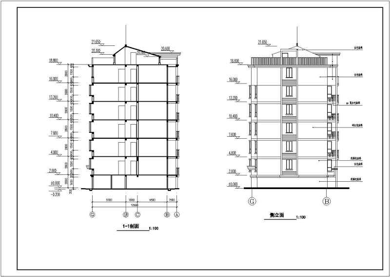 某六层砖混结构住宅<a href=https://www.yitu.cn/su/8159.html target=_blank class=infotextkey>楼</a>建筑<a href=https://www.yitu.cn/su/7590.html target=_blank class=infotextkey>设计</a>cad全套施工图