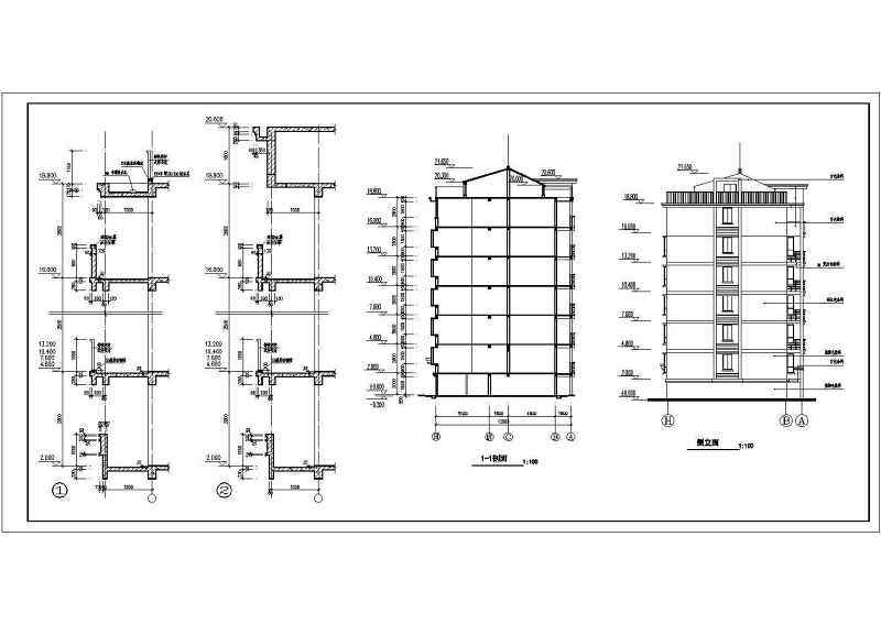 某小区6层砖混结构住宅楼建筑设计施工图