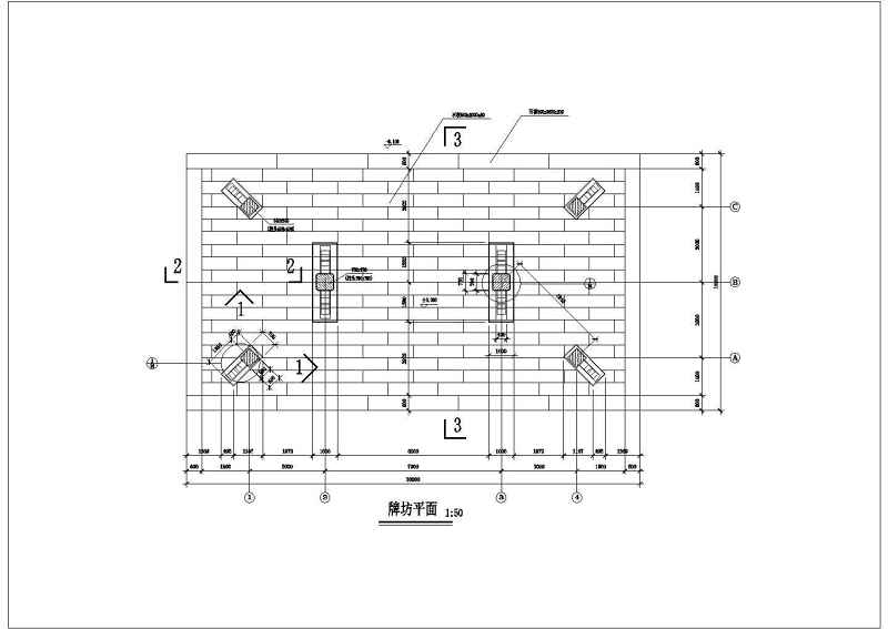 仿古牌坊建筑cad施工图