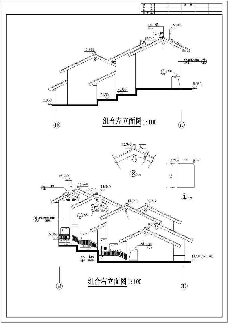 仿古商业古建筑cad施工图