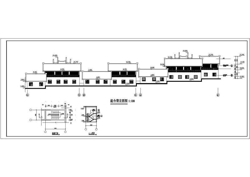 仿古商业古建筑cad施工图