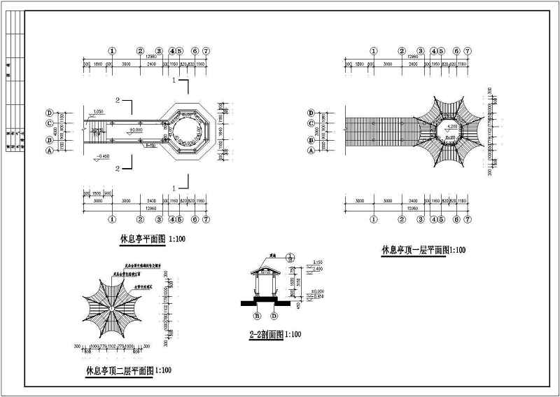 仿古商业古建筑cad施工图