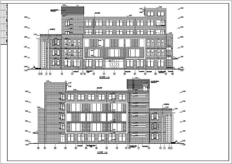 某<a href=https://www.yitu.cn/sketchup/yiyuan/index.html target=_blank class=infotextkey><a href=https://www.yitu.cn/su/7276.html target=_blank class=infotextkey>医院</a></a>建筑cad施工施图