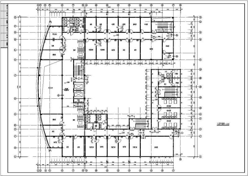 某<a href=https://www.yitu.cn/sketchup/yiyuan/index.html target=_blank class=infotextkey><a href=https://www.yitu.cn/su/7276.html target=_blank class=infotextkey>医院</a></a>建筑cad施工施图