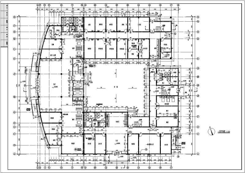 某<a href=https://www.yitu.cn/sketchup/yiyuan/index.html target=_blank class=infotextkey><a href=https://www.yitu.cn/su/7276.html target=_blank class=infotextkey>医院</a></a>建筑cad施工施图