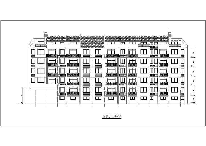 多层<a href=https://www.yitu.cn/su/8035.html target=_blank class=infotextkey>坡屋顶</a>复式住宅建筑cad施工图