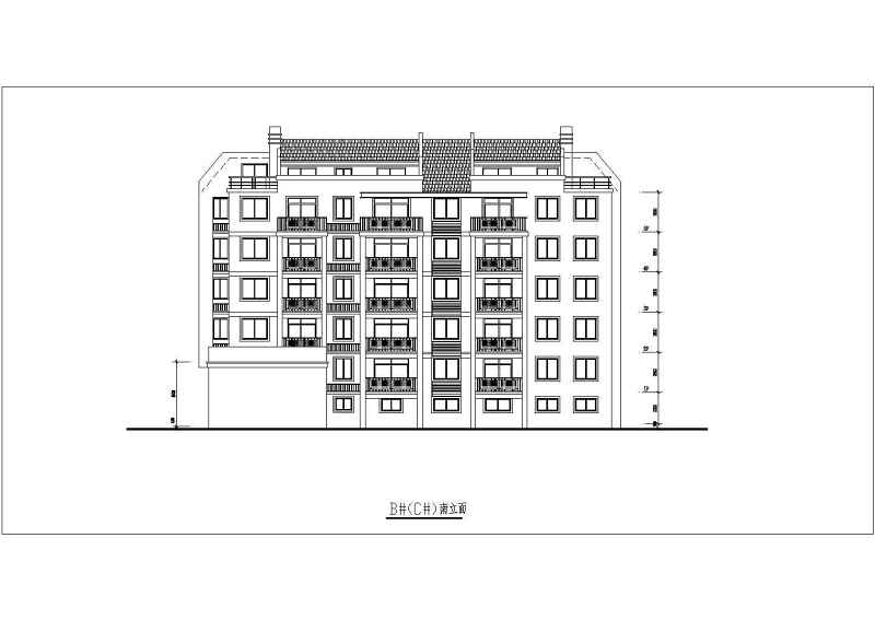 多层<a href=https://www.yitu.cn/su/8035.html target=_blank class=infotextkey>坡屋顶</a>复式住宅建筑cad施工图