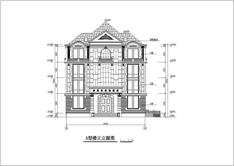 某欧式<a href=https://www.yitu.cn/su/8081.html target=_blank class=infotextkey>办公<a href=https://www.yitu.cn/su/8159.html target=_blank class=infotextkey>楼</a></a>建筑全套cad施工图