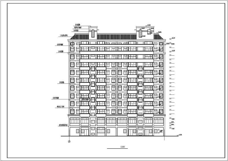 小<a href=https://www.yitu.cn/su/7212.html target=_blank class=infotextkey>户型</a>小高层住宅cad施工图