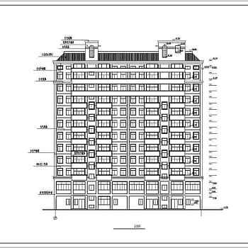 小户型小高层住宅cad施工图