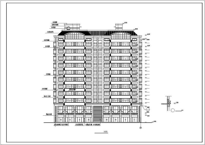 小<a href=https://www.yitu.cn/su/7212.html target=_blank class=infotextkey>户型</a>小高层住宅cad施工图