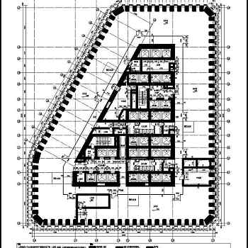 【天津】某54层超高层框架结构办公楼建筑施工图纸