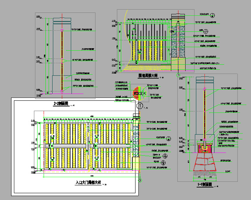 园林<a href=https://www.yitu.cn/su/7841.html target=_blank class=infotextkey>景区</a><a href=https://www.yitu.cn/su/7388.html target=_blank class=infotextkey>铁</a>艺大门<a href=https://www.yitu.cn/su/7590.html target=_blank class=infotextkey>设计</a>cad施工节点详图大全