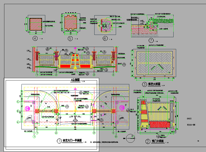 园林<a href=https://www.yitu.cn/su/7841.html target=_blank class=infotextkey>景区</a><a href=https://www.yitu.cn/su/7388.html target=_blank class=infotextkey>铁</a>艺大门<a href=https://www.yitu.cn/su/7590.html target=_blank class=infotextkey>设计</a>cad施工节点详图大全