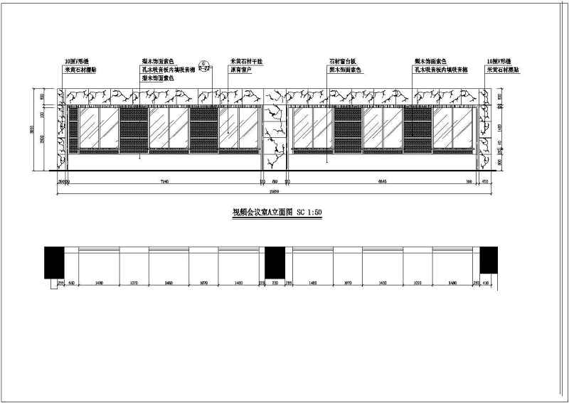 大型培训室<a href=https://www.yitu.cn/sketchup/huiyishi/index.html target=_blank class=infotextkey>会议室</a>装修施工cad<a href=https://www.yitu.cn/su/7392.html target=_blank class=infotextkey>平面</a>方案图（带视频会议功能）