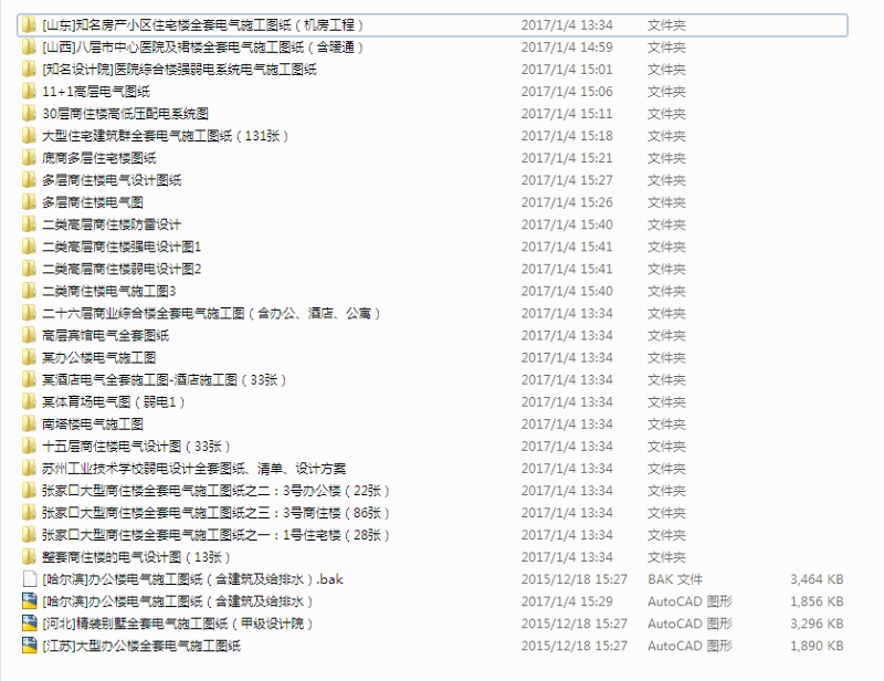 最新整理28套高层建筑强弱电电气施工图大全