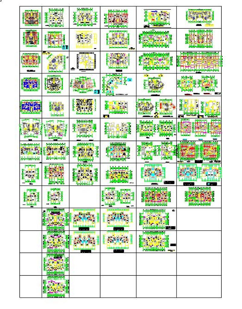 最新收集一梯两户、一梯三户、一梯四户<a href=https://www.yitu.cn/su/7212.html target=_blank class=infotextkey>户型</a>图cad图库大全（非常全面）