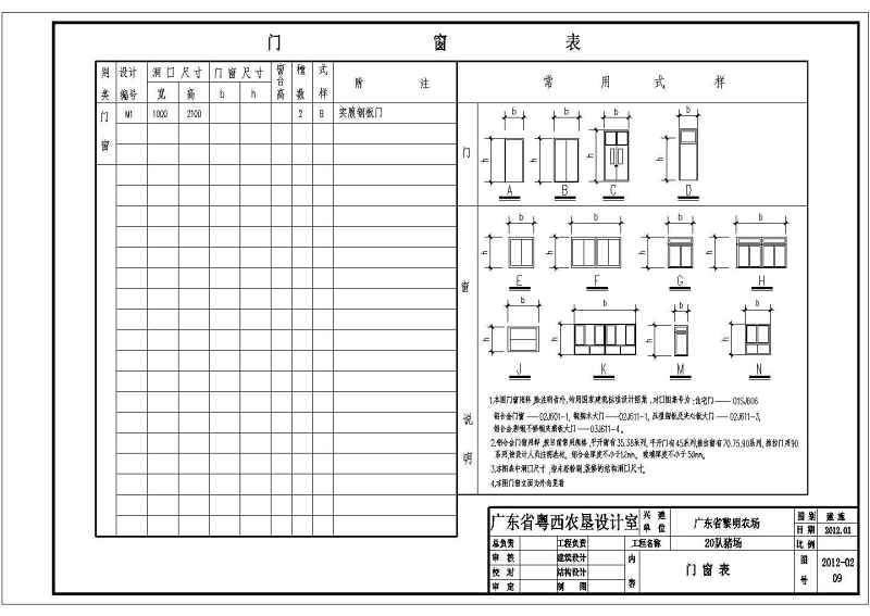 某养猪场建筑施工方案图（共9张）