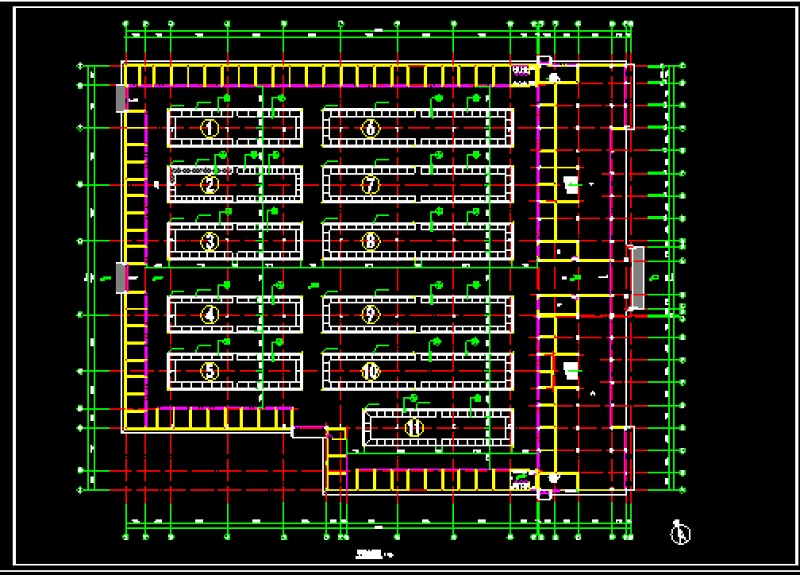 某市<a href=https://www.yitu.cn/su/7783.html target=_blank class=infotextkey>菜市场</a>的建筑cad施工方案图