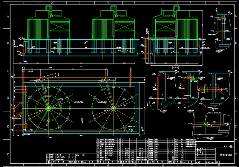 一套实用冷却塔cad<a href=https://www.yitu.cn/su/7590.html target=_blank class=infotextkey>设计</a>施工<a href=https://www.yitu.cn/su/7937.html target=_blank class=infotextkey>图纸</a>