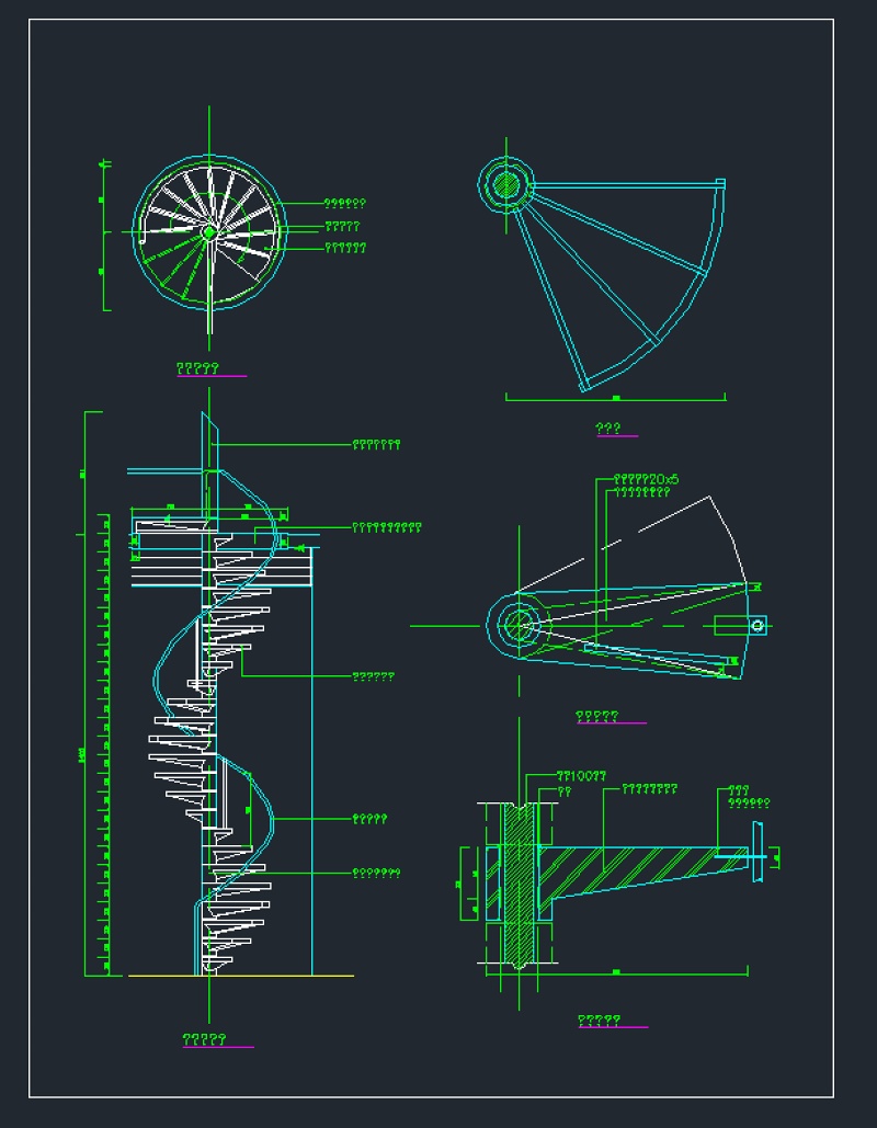 某旋转<a href=https://www.yitu.cn/sketchup/louti/index.html target=_blank class=infotextkey><a href=https://www.yitu.cn/su/6782.html target=_blank class=infotextkey><a href=https://www.yitu.cn/su/8159.html target=_blank class=infotextkey>楼</a>梯</a></a>大样节点CAD<a href=https://www.yitu.cn/su/7590.html target=_blank class=infotextkey>设计</a>详图