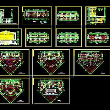 某高档酒店建筑方案设计全套CAD图纸