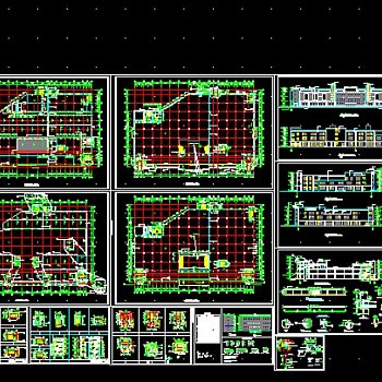 某大型超市全套施工和设计方案CAD图纸