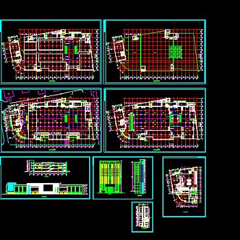 某大型商场建筑施工和设计全套CAD图纸